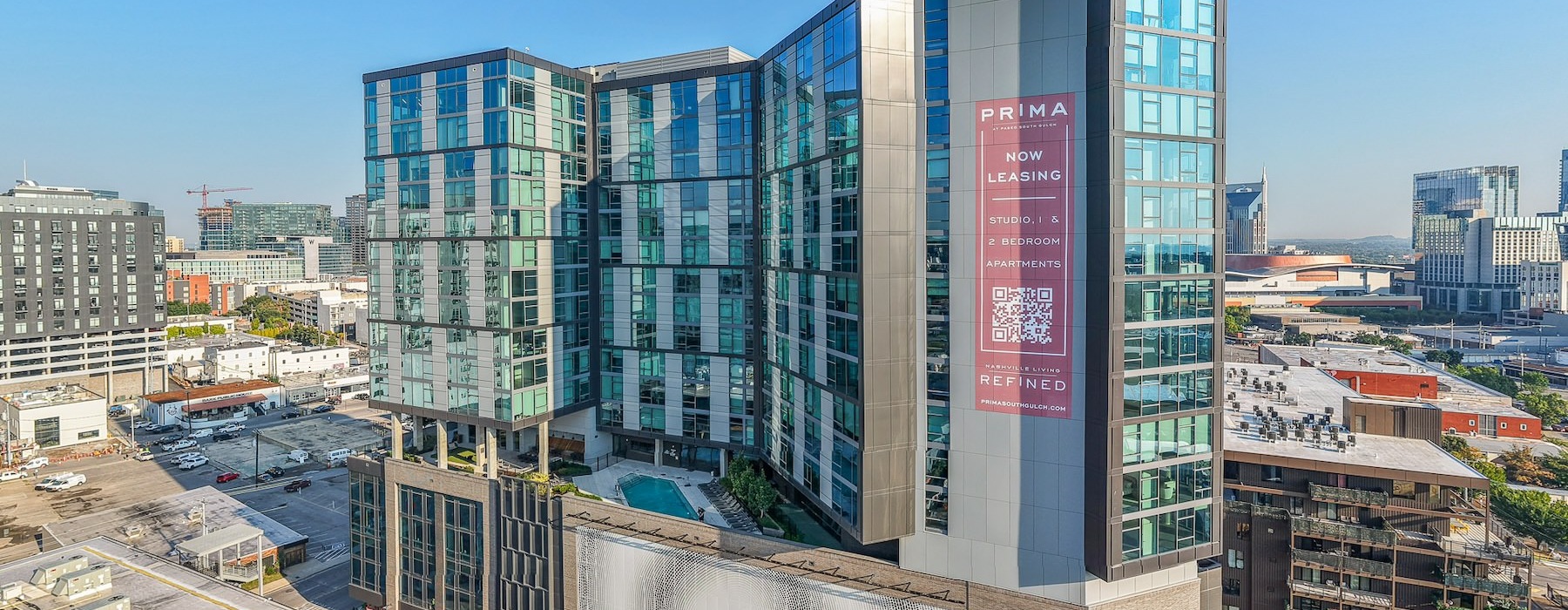 a high angle view of a building